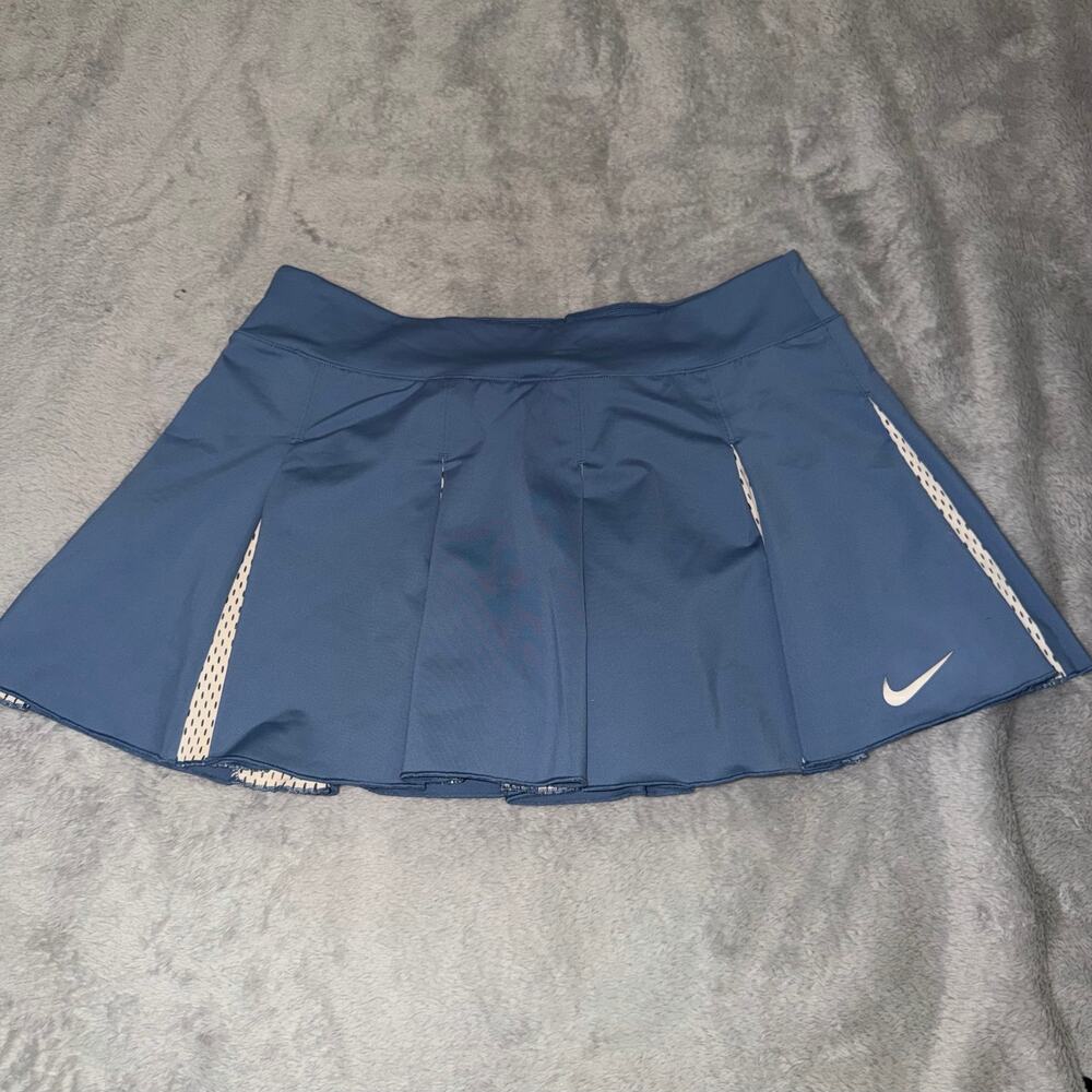 Nike Dri-Fit Blue Pleated Tennis Skirt with Shorts Women’s Size L NWT